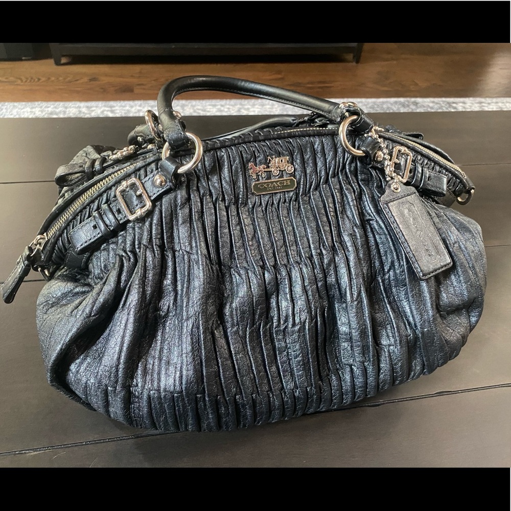 🔥SALE Coach Black Leather Shoulder Bag